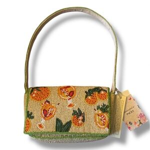NWT VIRAL Beaded Aperol Spritz Mini Shoulder Bag | Handmade in India Purse